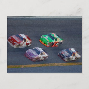 Laten we racen...! briefkaart