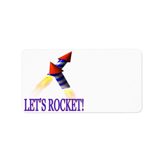 Laten we raketten etiket (Voorkant)