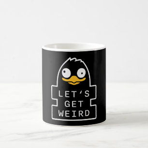Laten we rare pinguïn grappige eigenzinnige humor  koffiemok