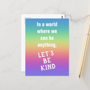 Laten we regenboogkleuren Briefkaart verloopgradië