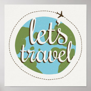 Laten we reizen poster