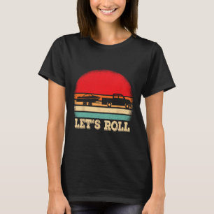 Laten we Retro Varend Boot Kapitein Rollen T-shirt