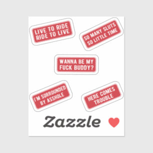 Laten we Ride (rood) Sticker