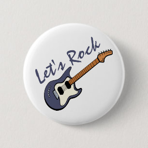 Laten we Rock Guitar Ronde Button 5,7 Cm