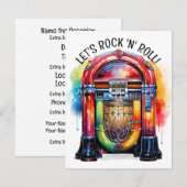 Laten we Rock 'N' Roll Kaart (Voorkant / Achterkant)