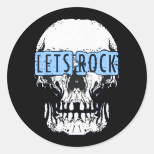 Laten we Rock Skull Ronde Sticker