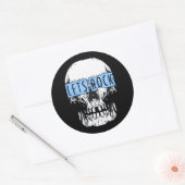 Laten we Rock Skull Ronde Sticker (Envelop)