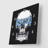 Laten we Rock Skull Vierkante Klok (Hoek)