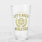 Laten we Roll. ATHLETICA - Glass Cup Glas (Achterkant)
