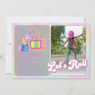 Laten we Roll Disco Roller Schaatsen Kinderen Verj Kaart