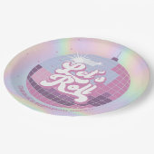 Laten we Roll Fun Retro Roller Schaatsen Meisjes V Papieren Bordje (Gekanteld)