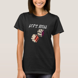 Laten we Roll Game Night Party Casino Games Retro T-shirt
