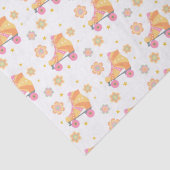 Laten we Roll Meisje Roller Schaatsen Verjaardagsf Tissuepapier (Detail)