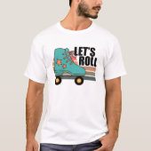 Laten we Roll Roller Skater Schaats Retro T-shirt (Voorkant)