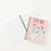 Laten we Roll Rollerskate Notitieboek (Binnen)