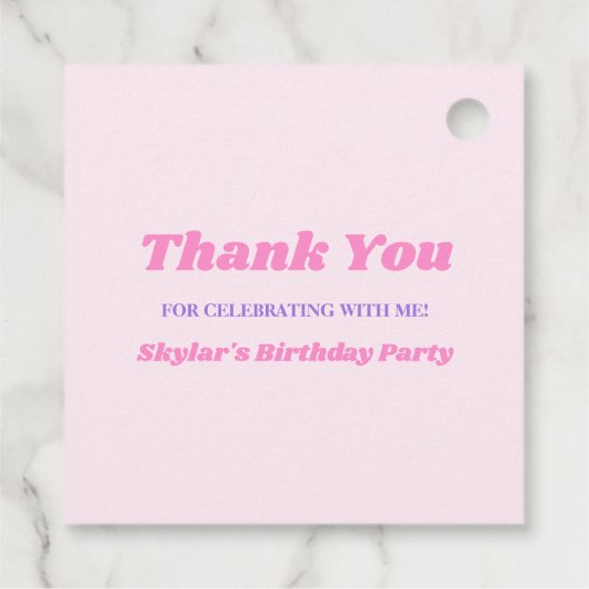 Laten we Roll Schaats Schaatsen Verjaardagsfeest Bedankjes Labels (Achterkant)