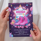 Laten we rollen! - Roller Schaats verjaardagsfeest Kaart