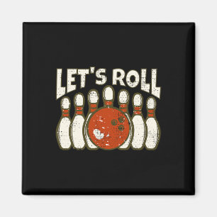 Laten we rollen voor grappige bowler en retro bowl magneet