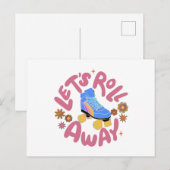 Laten we Roller Schaatsen wegrollen Briefkaart (Voorkant / Achterkant)