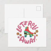 Laten we Roller Schaatsen wegrollen Briefkaart (Voorkant / Achterkant)