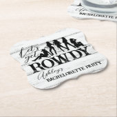 Laten we rowdy cowgirl bachelorette-feest gebruike kartonnen onderzetters (Gekanteld)