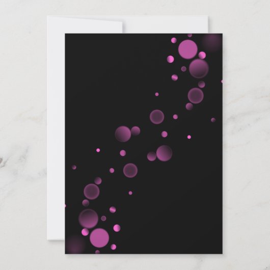 Laten we Roze Bokeh Gradient Black Verjaardag vier Kaart (Achterkant)