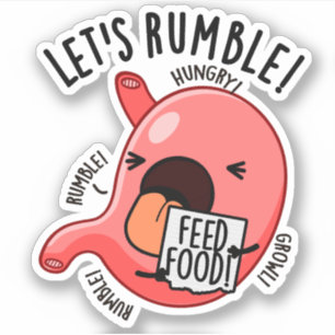 Laten we Rumble Funny Maag Pun Sticker