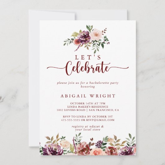 Laten we rustieke zomer bloemenfeest vieren kaart (Voorkant)