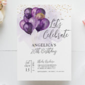 Laten we 's avonds de Violet Gold-ballonnen vieren Kaart
