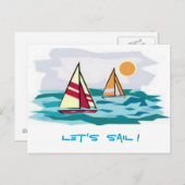 Laten we Sail! Briefkaart (Voorkant / Achterkant)
