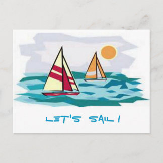Laten we Sail! Briefkaart