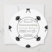 Laten we samen BBQ record housewarming feesten Kaart (Voorkant)