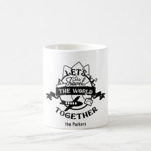 Laten we samen de wereld reizen Fun. Koffiemok