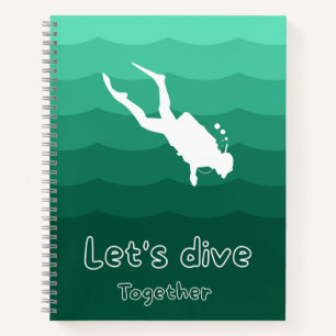 Laten we samen duiken Cute Ocean Avontuur Notitieboek