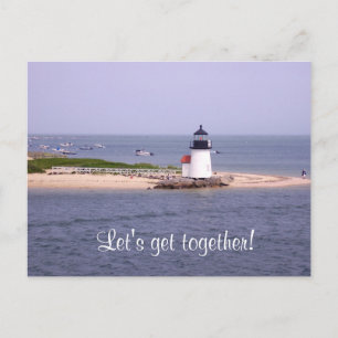 Laten we samen een Nantucket Lighthouse Post Card Briefkaart