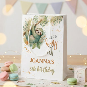 Laten we samen komen luiaard kids verjaardag medium cadeauzakje