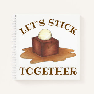 Laten we samen Sticky Toffee Pudding Dessert gebru Notitieboek