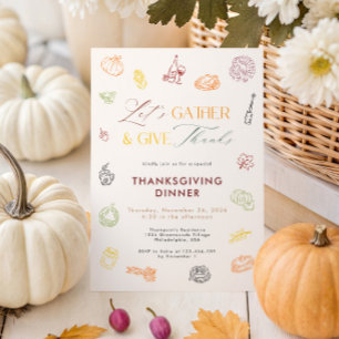 Laten we samenkomen en dankbaar zijn Thanksgiving- Kaart