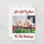 "LATEN WE SAMENKOMEN" MOOIE KERSTUITNODIGING KAART (Voorkant)