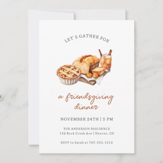 Laten we samenkomen voor een vriendendiner kaart (Voorkant)