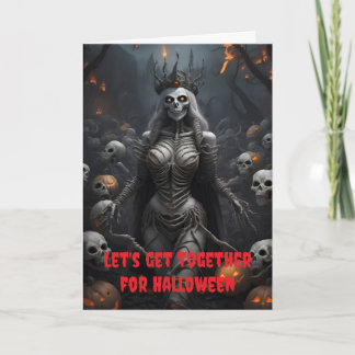 Laten we samenkomen voor Halloween. Kaart