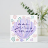 Laten we Schellabrate Seashell Onder het Zee Verja Bedankkaart (Staand voorkant)