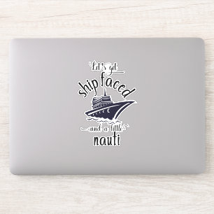 Laten we schip geconfronteerd grappige cruise vaka sticker