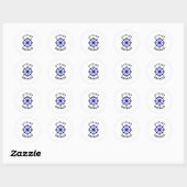 Laten we schipgezichtig worden, Nauticale Ronde Sticker (Vel)