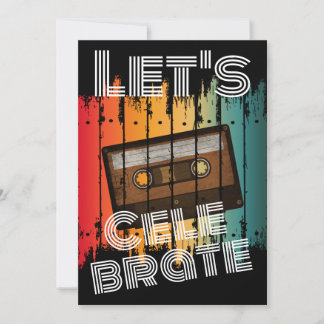 Laten we schoolreünie vieren 80"s Cassettereband Kaart