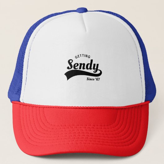 Laten we Sendy Mason 67 Meme halen Trucker Pet (Voorkant)