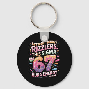 Laten we Sendy Rizzlers Sigma 67 Aura Energy T-shi Sleutelhanger