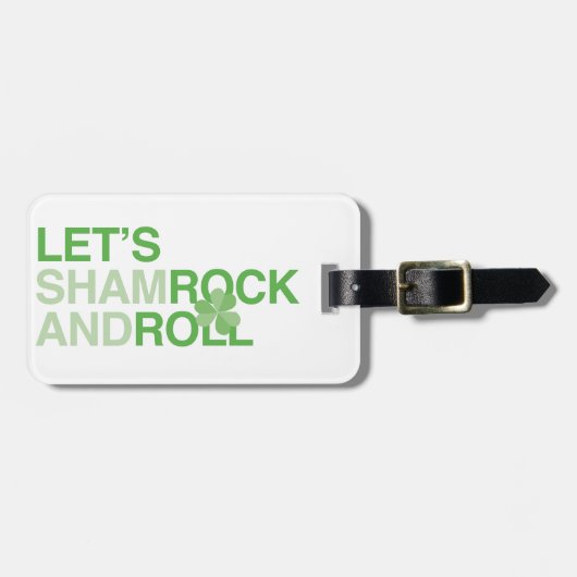 Laten we Shamrock en Roll Bagagelabel (Voorkant horizontaal)