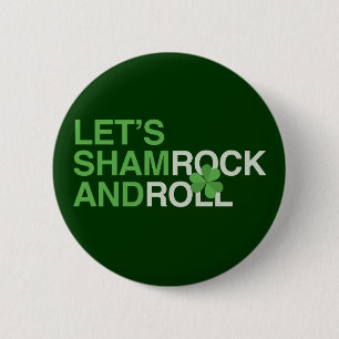 Laten we Shamrock en Roll Ronde Button 5,7 Cm