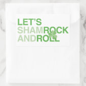 Laten we Shamrock en Rollen Rechthoekige Sticker (Tas)